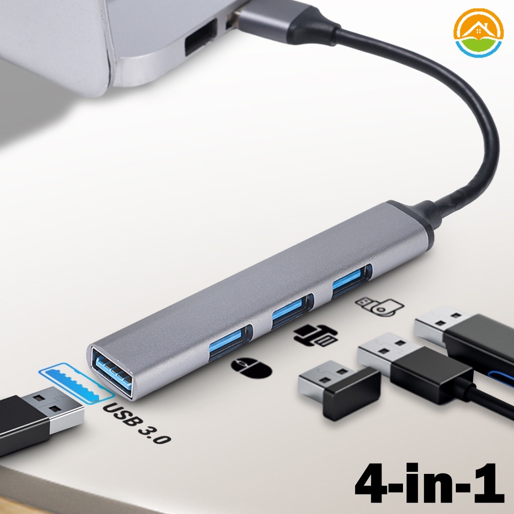 便攜式 USB 2.0/3.0 型 HUB 多分路器適配器/多功能 4 合 1 鋁合金通用擴展器 PC 電腦配件