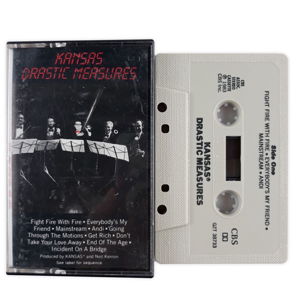 Kansas-Drastic Measures 老懷舊錄音帶 音樂卡帶 磁帶重金屬樂團 搖滾