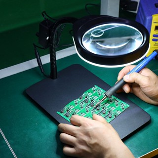 【免運】臺式放大鏡 維修放大鏡 PDOK臺式放大鏡維修專用桌面高畫質帶檯燈152340倍老人閱讀修表電子工業手機電路主機板焊