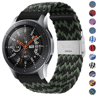 尼龍錶帶可調節手鍊相容三星 Galaxy Watch 3 42 毫米 46 毫米 Gear S3 Active 2 手錶