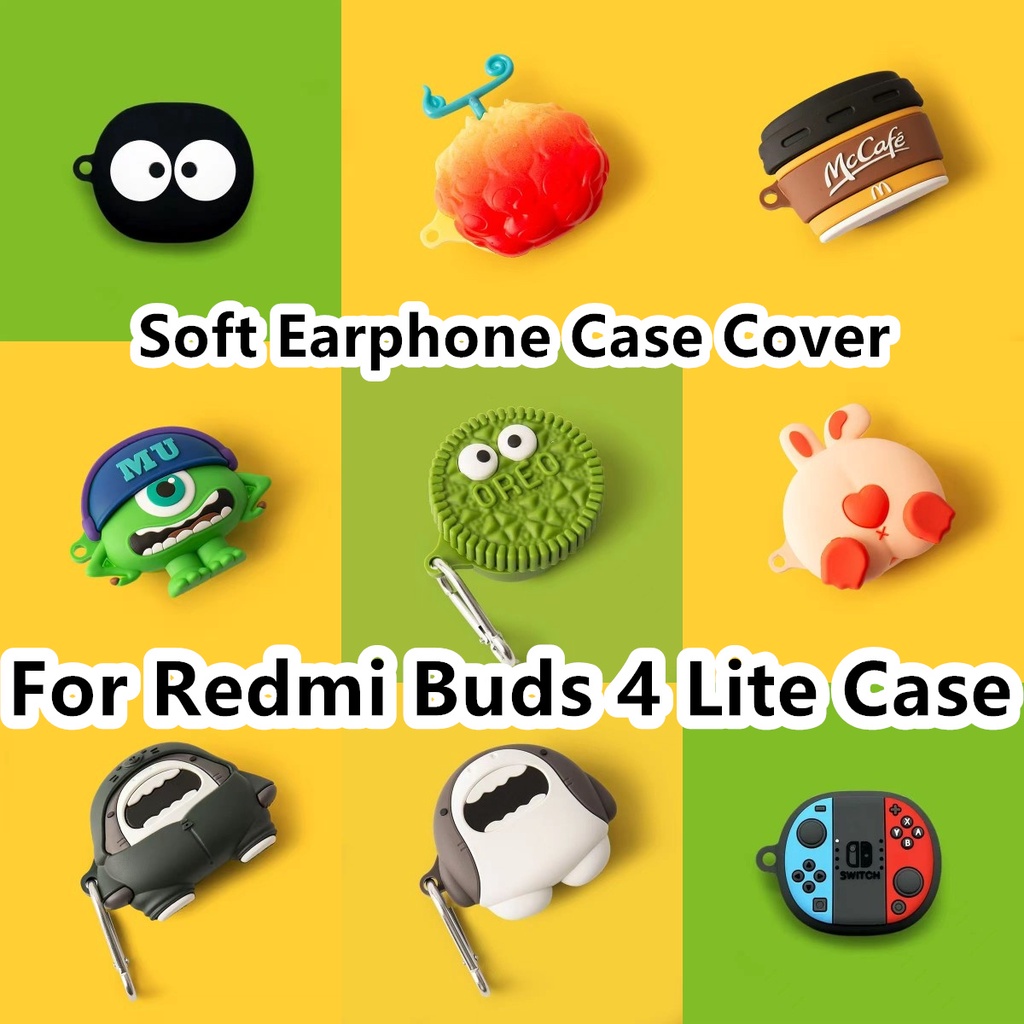 【imamura】適用於 Redmi Buds 4 Lite 保護套搞笑卡通咖啡杯和鴨子適用於 Redmi Buds 4
