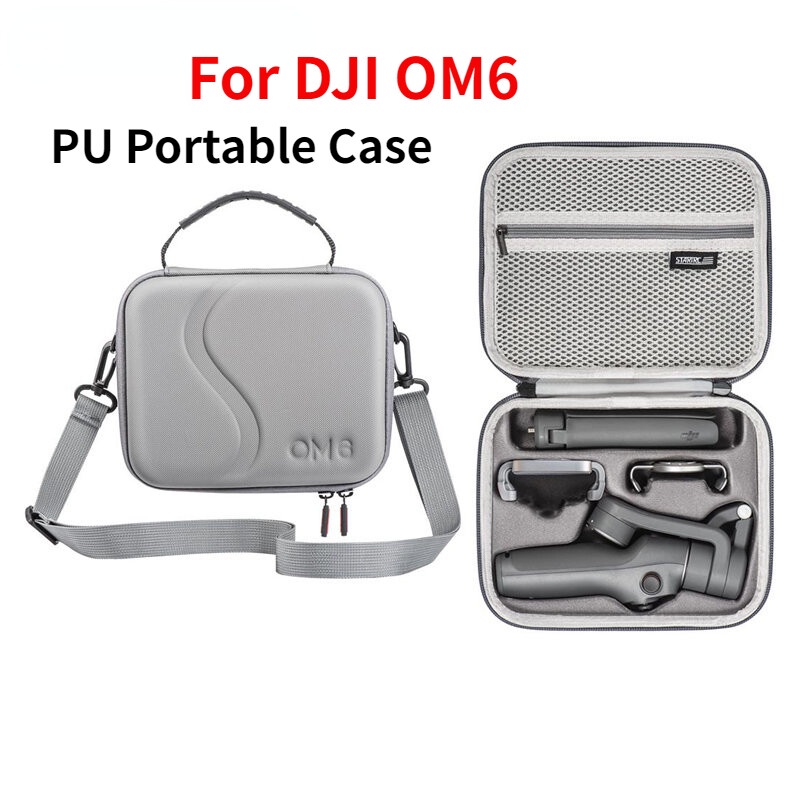 Dji Osmo Mobile OM6 /3Axis 手持穩定器單肩包手提包 DJI OM6 配件的 PU 收納盒