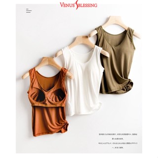 M-3xl 日本內建罩杯無袖背心運動瑜伽睡眠背心帶胸墊家居服