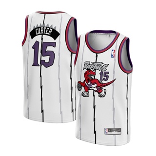球衣文斯卡特多倫多猛龍隊 15 白色白色經典球迷版籃球 NBA 球衣 T 恤上衣服裝