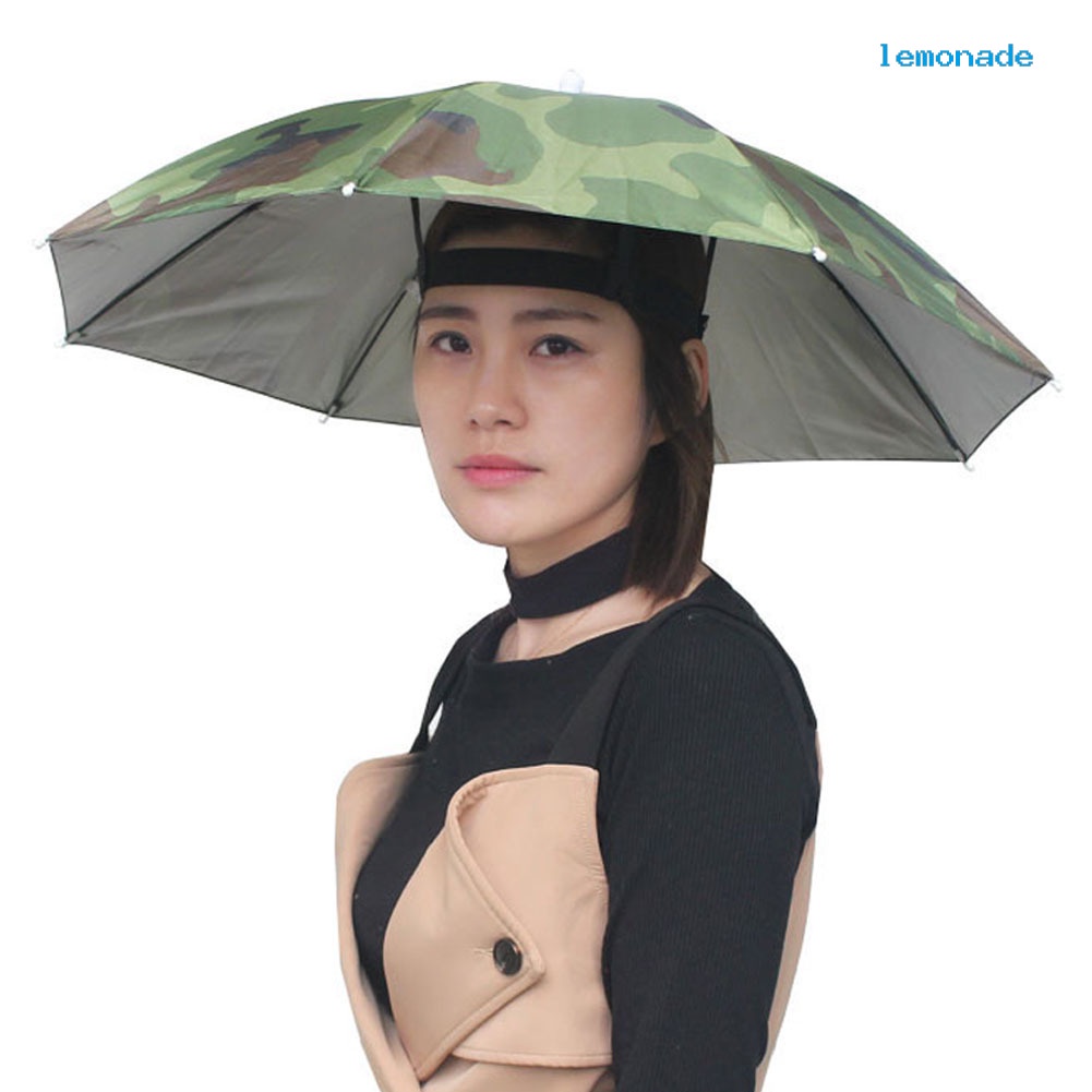 【戶外用品】帽傘兒童成人通用帽子雨傘頭戴傘