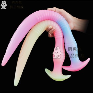 免運促銷 矽膠糖果色夜光超長鰻魚大小肛塞女用穿戴後庭玩具成人自慰擴肛器 自慰棒 按摩棒 後庭肛塞 按摩器 情趣用品