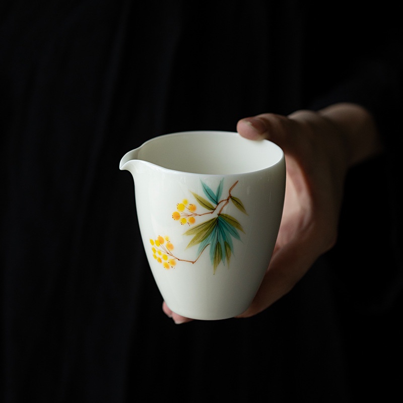 枇杷公道杯【化雲】家用陶瓷茶海日式功夫茶具分茶器泡茶公平杯勻杯【A065】