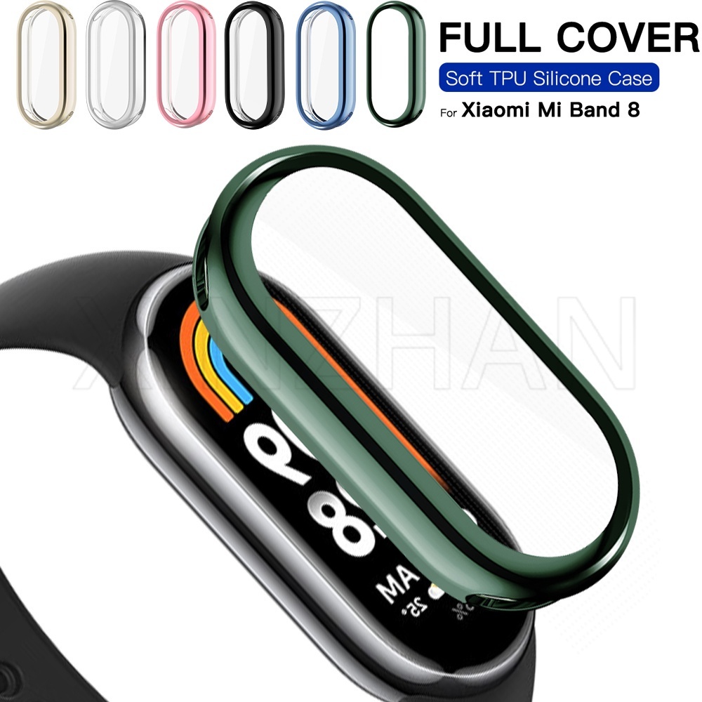 XIAOMI MI 軟 TPU 保護膜兼容小米手環 8 / 防刮觸摸屏保護膜 / 多色智能手錶配件 / 2 合 1 全覆
