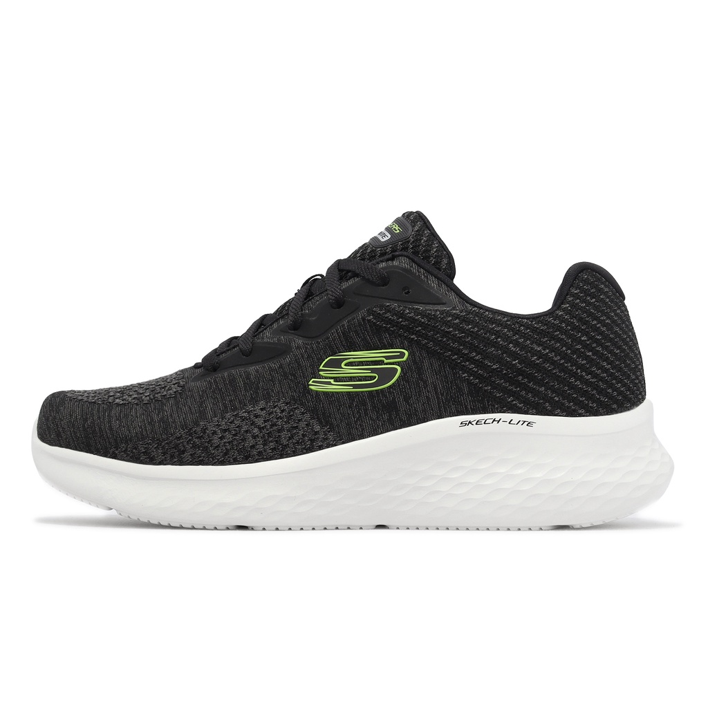 Skechers 休閒鞋 Skech-Lite Pro 黑 白 螢光綠 厚底 運動鞋 男鞋 ACS 232598BKLM