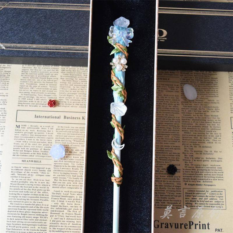 莫言原創手工魔杖 34公分魔杖 哈利波特創意學生生日開學禮物 畢業禮物道具