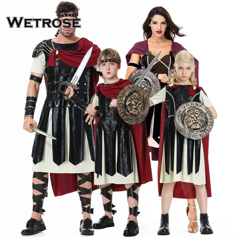 [Wetrose]萬聖節Cosplay服裝斯巴達戰士Cosplay表演服裝羅馬角斗士服裝套裝