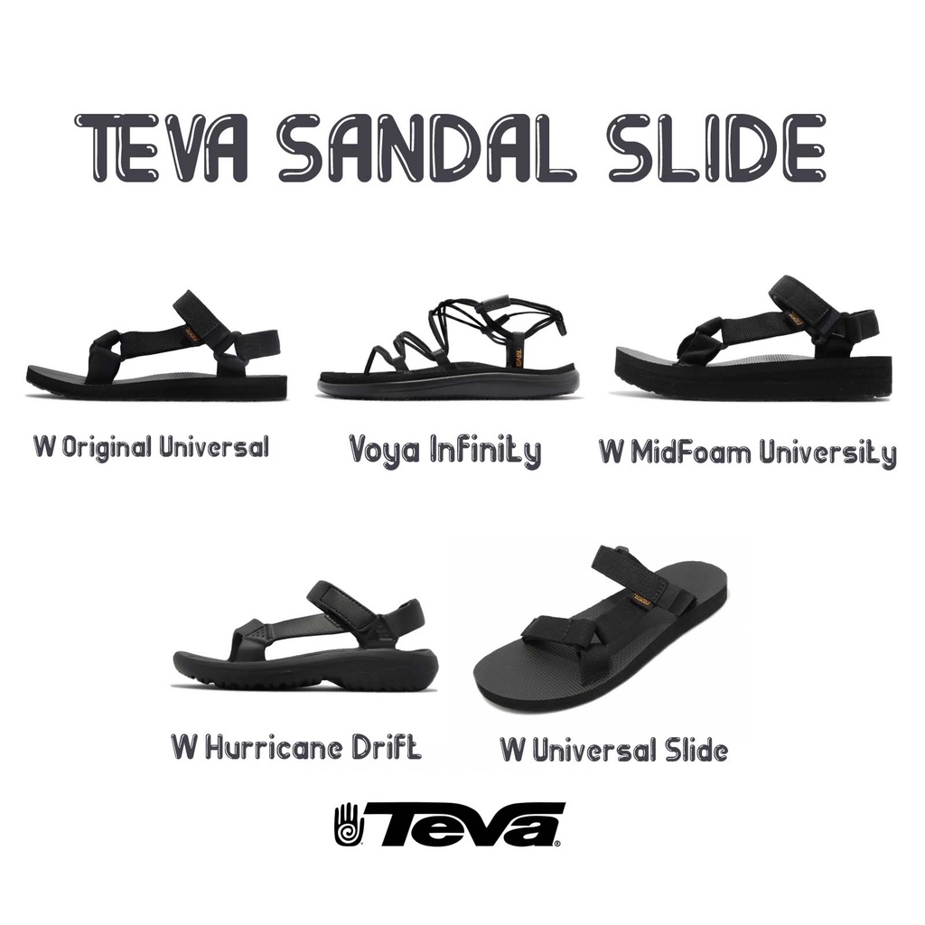 Teva 涼鞋 全黑 Universal 涼拖鞋 黑 羅馬鞋 基本款 厚底款 拖鞋款 防水膠鞋 5選1 女鞋【ACS】