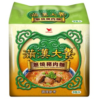 統一 滿漢大餐蔥燒豬肉麵(193gx3包/組)[大買家]