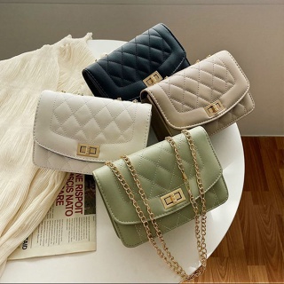 小香風菱格鏈條包 側背包 斜背包 時尚ins風韓國包包 時尚精品小方包
