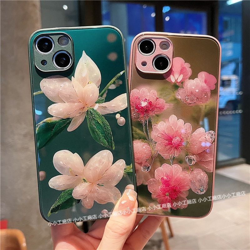 清新水晶花玻璃殼 手機殼 Vivo 1902 1904 1915 V2029 V2053 1907 V2041 1904