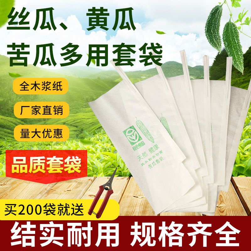 🔥台灣熱賣🔥絲瓜黃瓜苦瓜專用套袋防蟲袋瓜蔬菜瓜果專用套袋水果套袋防鳥袋