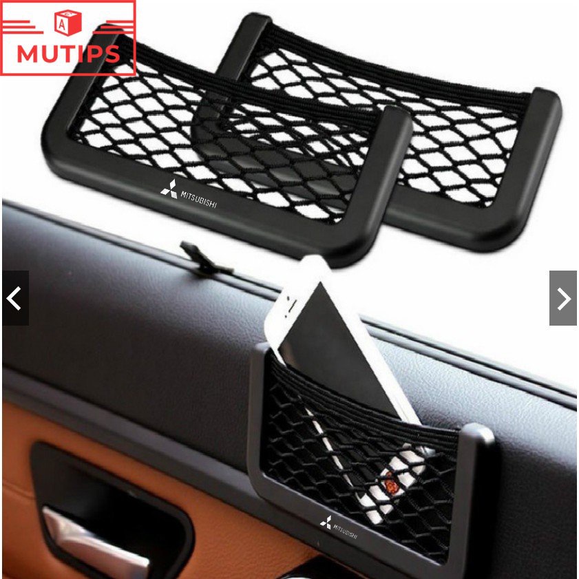 三菱汽車座椅網狀儲物袋手機支架用於Mitsubishi Xpander Cross Pajero Outlander