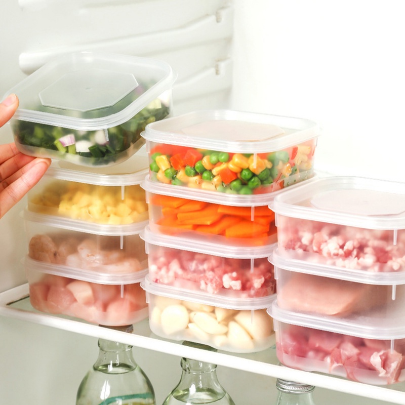 蔬菜水果肉類分裝盒/冷凍保鮮盒/廚房微波爐專用飯盒/透明冰箱食品收納盒