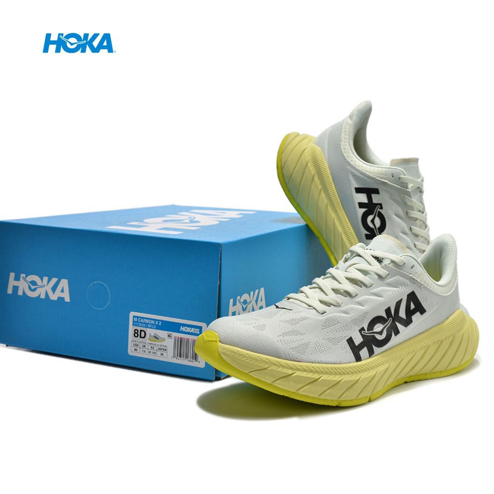 2023新款 HOKA ONE ONE CARBON X2 減震運動鞋跑步鞋灰黃色61MQ