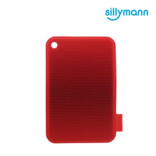 【韓國sillymann】100%鉑金矽膠蔬果餐具洗碗刷（紅）
