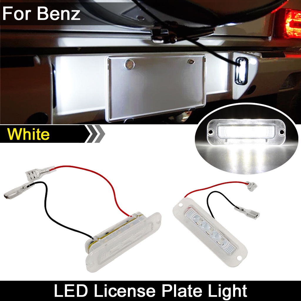 2 件裝白色 LED 牌照燈牌照燈適用於奔馳 G 級 G55 AMG 2003-2011 G500 1999-2008