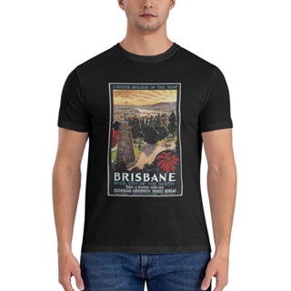 旅行海報 Brisbane 澳大利亞設計 T 恤個性定制