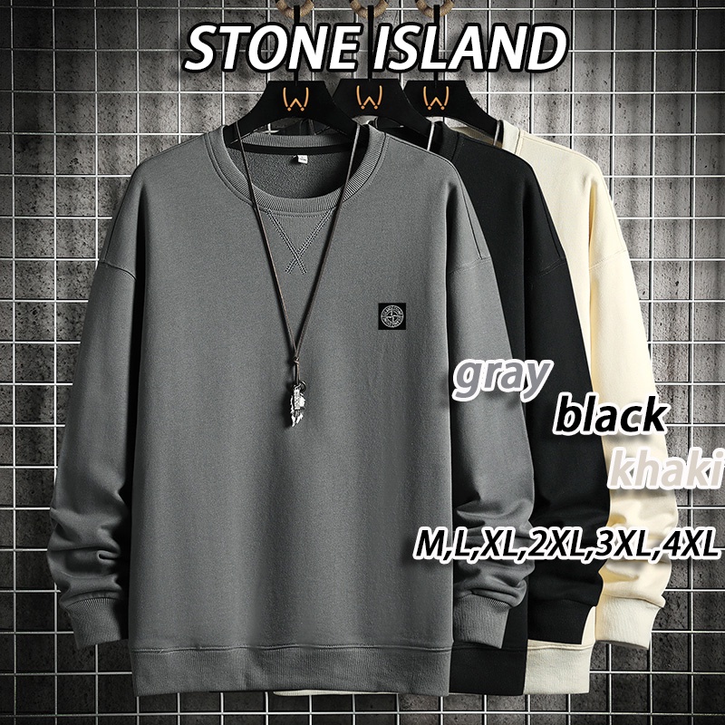 Stone Island 男士衛衣休閒時尚品牌青年帥氣長袖T恤圓領上衣男裝