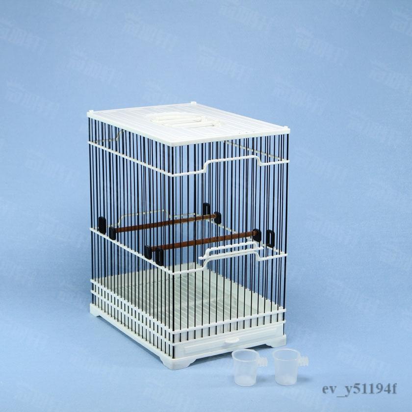 【✨ 現貨 廠家直銷 ✨】新款鳥籠 鳥窩 鳥屋 加高雙提手小鳥籠 雜鳥籠塑料塑鋼抽屜洗澡籠