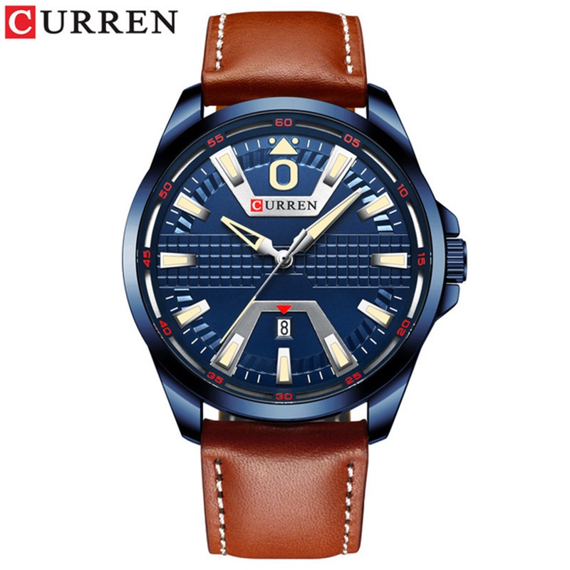 CURREN品牌手錶 8379 防水 石英 皮帶 高級男士手錶