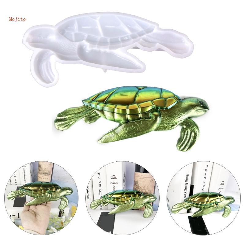 Mojito 海龜樹脂模具用於牆壁桌面裝飾的精細雕刻矽膠模具