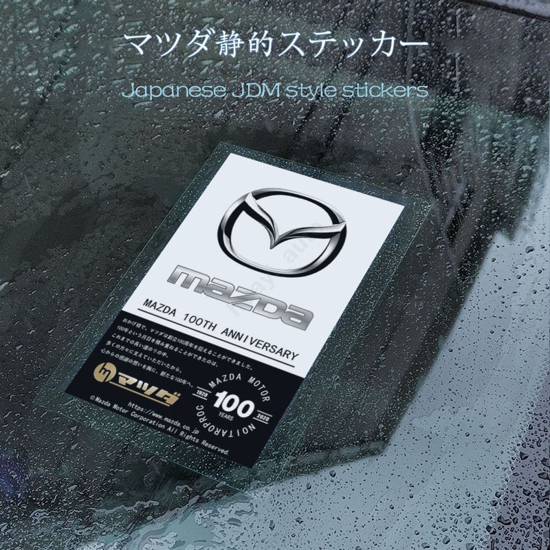 MAZDA 日式汽車貼紙運動風格靜電貼紙前擋風玻璃車窗貼紙汽車裝飾配件適用於馬自達 Cx 5 3 2 Cx 8 Cx 3