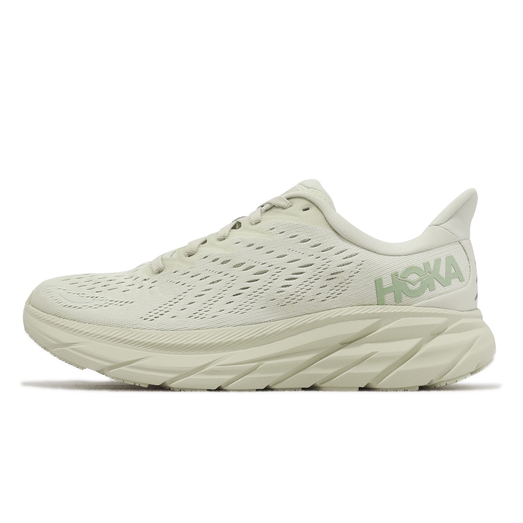 Hoka 慢跑鞋 Clifton 8 煙綠色 粉綠 反光 緩震 路跑 女鞋 運動鞋 【ACS】 1119394SGCT