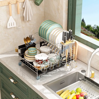 廚房置物架 刀叉架 瀝水架 廚房必備碗碟架 多功能碗碟架
