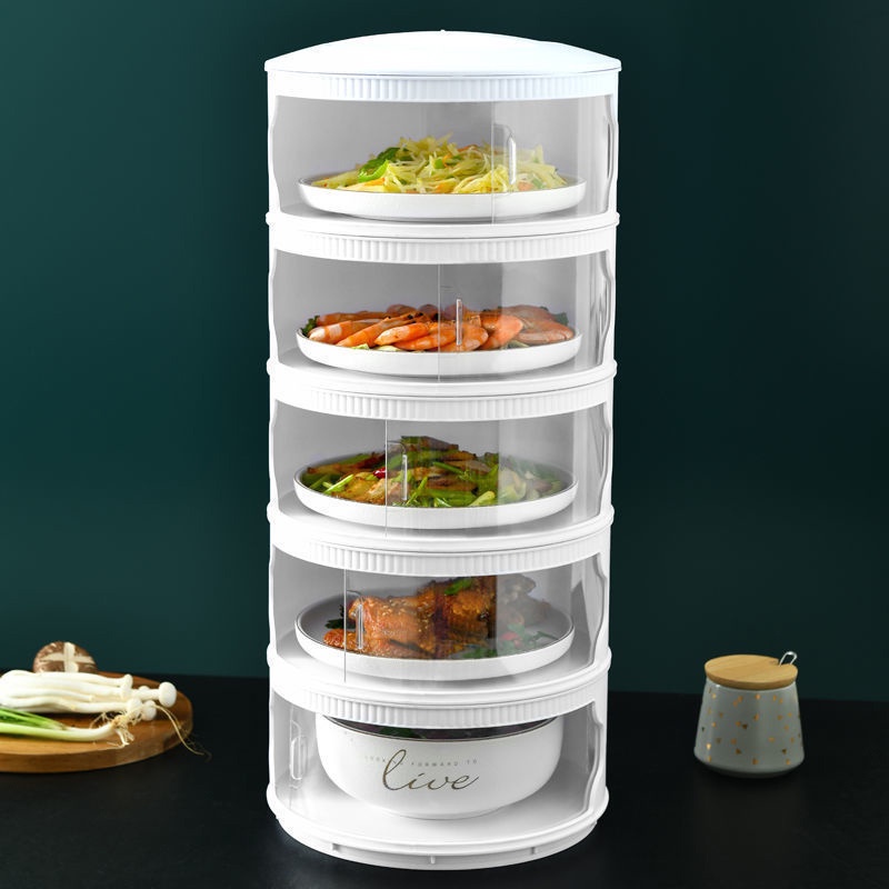 可堆疊食品圓頂多層透明可堆疊食品保溫罩防塵家用廚房冰箱