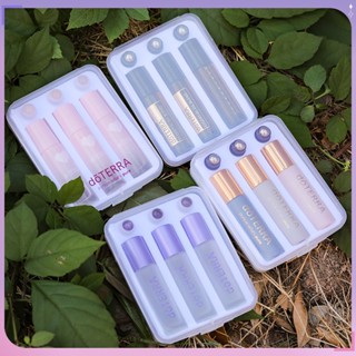 多特瑞滾珠瓶 精美套盒10ml滾珠瓶3只套盒 5ml精油加厚走珠瓶粉水晶紫水晶禮品DIY滾珠瓶