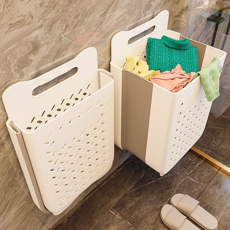 可摺疊髒衣簍家用置物浴筐洗澡髒衣服收納筐宿舍浴室掛籃塑膠籃子