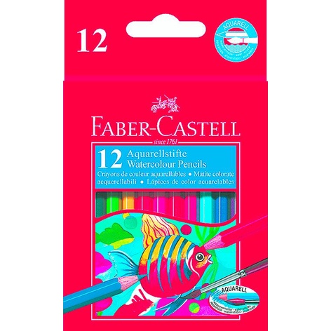 FABER-CASTELL水彩色鉛筆/ 短型/ 12色 eslite誠品