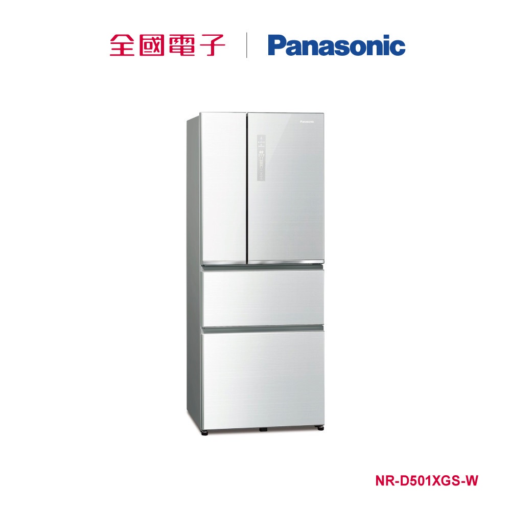 Panasonic500L四門玻璃變頻冰箱白  NR-D501XGS-W 【全國電子】