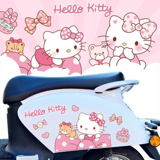 HelloKitty電動車貼紙 裝飾貼 卡通汽車貼 可愛 自粘貼紙 筆電貼 手機貼 行李箱貼紙 DIY機車貼紙 車身貼