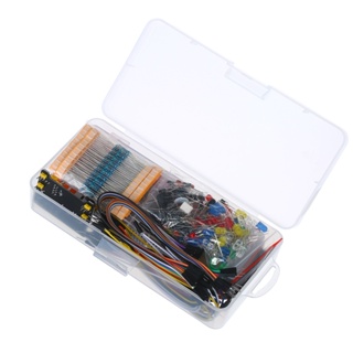 【宜選】830 麵包板套裝電子組件入門 DIY 套件帶塑膠盒兼容 Arduino UNO R3 組件包