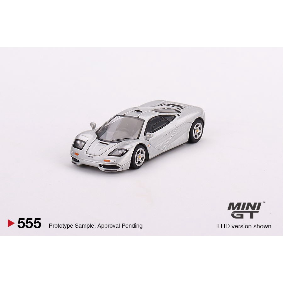 [匠心]MINI GT 1:64 #555邁凱倫McLaren F1銀色合金汽車模型