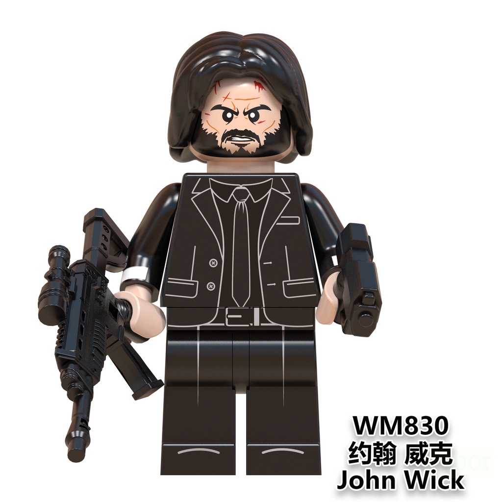 【金孫積木】電影系列  john wick 捍衛任務 基努李維 追殺比爾 wm830 公仔 人偶  相容樂高