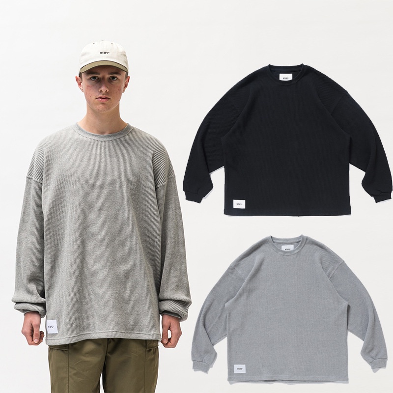 wtaps WAFFLE LS COTTON LOOSE SIGN L | vrealitybolivia.com