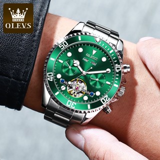 【現貨】OLEVS 6605 時尚 經典商務 全自動機械錶 多功能 防水 水鬼 2023年新款 男士手錶 免費原裝禮盒