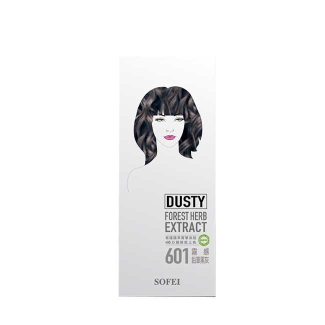 舒妃型色家植萃添加護髮染髮霜-601 霧感 鉛筆黑灰