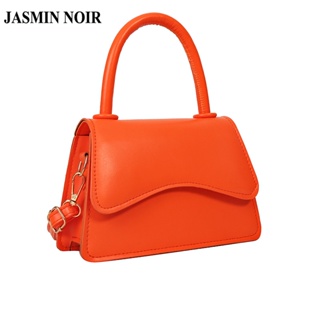Jasmin NOIR PU 皮革女士手提包休閒斜挎包小號梯形手提包