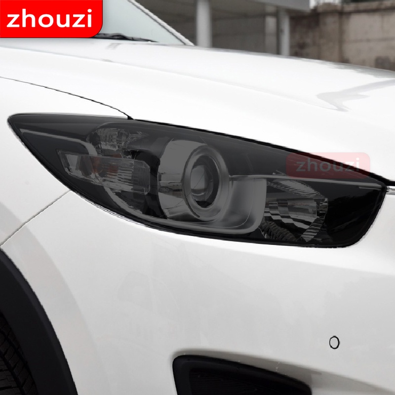 MAZDA 2 件適用於馬自達 3 6 CX-3 CX-5 CX-9 汽車大燈保護膜色調保護膜前燈透明 TPU 貼紙配件