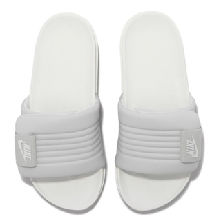 Nike 拖鞋 Wmns Offcourt Adjust Slide 白 灰 魔鬼氈 女鞋 ACS DV1033-001