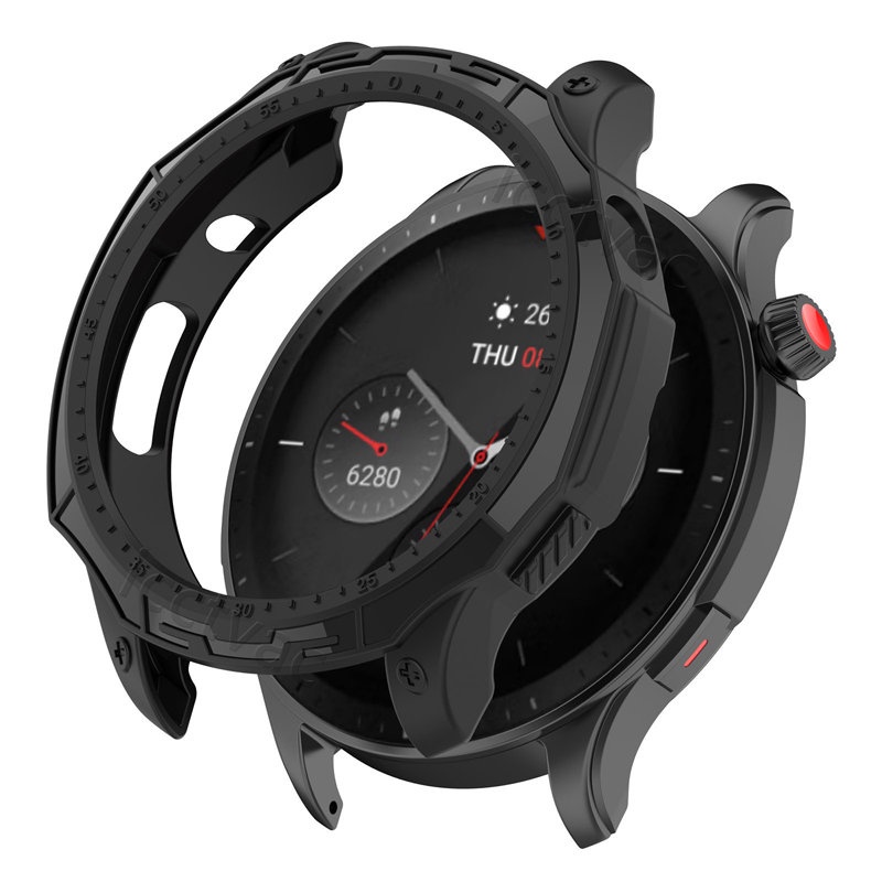 適用於Amazfit GTR4 智能手表專用保護殼屏幕配件鋼化膜華米躍我gtr4代新款刻度鎧甲原創保護套表盤運動個性