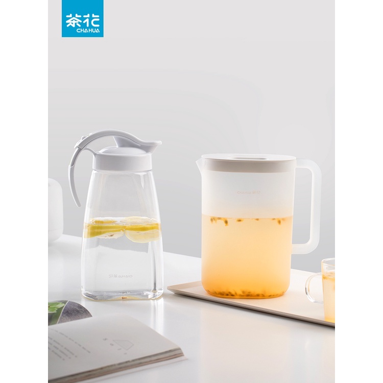 茶花冷水壺家用冰柜透明凉水杯儲水凉水壺接飲料水壺塑膠PP耐高溫